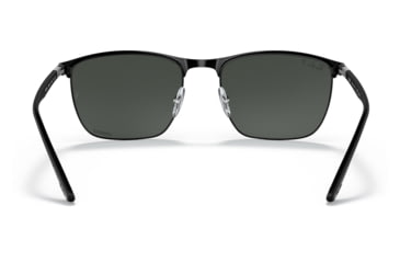 Image of Ray-Ban RB3686 Sunglasses, Matte Black On Black Frame, Dark Grey Lens, Polarized, 57, RB3686-186-K8-57