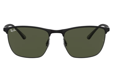 Image of Ray-Ban RB3686 Sunglasses, Matte Black On Black Frame, Green Lens, 57, RB3686-186-31-57
