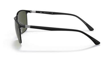 Image of Ray-Ban RB3686 Sunglasses, Matte Black On Black Frame, Green Lens, 57, RB3686-186-31-57