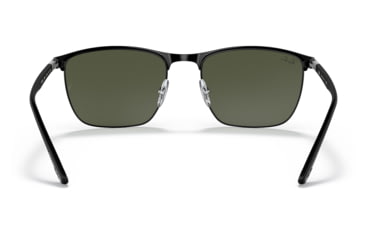 Image of Ray-Ban RB3686 Sunglasses, Matte Black On Black Frame, Green Lens, 57, RB3686-186-31-57