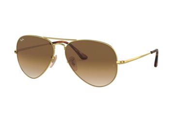 Image of Ray-Ban RB3689 Bifocal Prescription Sunglasses, 58mm, Gold, RB3689-914751-58-BI