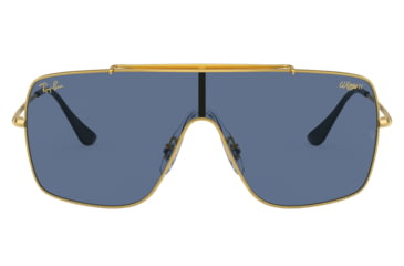 Image of Ray-Ban RB3697 Wings II Sunglasses - Mens, Legend Gold Frame, Dark Grey Lens, 35, RB3697-924687-35