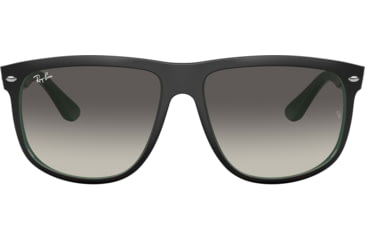Image of Ray-Ban RB4147 Standard Sunglasses, Grey Gradient Lenses, Matte Black On Green, 56, RB4147-656811-56