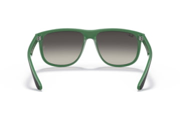 Image of Ray-Ban RB4147 Standard Sunglasses, Grey Gradient Lenses, Matte Black On Green, 56, RB4147-656811-56