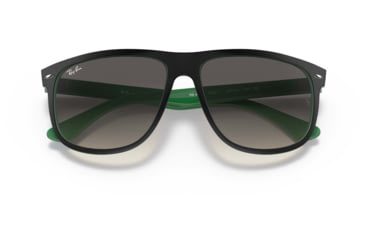 Image of Ray-Ban RB4147 Standard Sunglasses, Grey Gradient Lenses, Matte Black On Green, 56, RB4147-656811-56