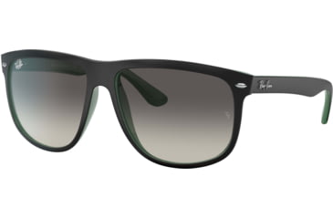 Image of Ray-Ban RB4147 Standard Sunglasses, Grey Gradient Lenses, Matte Black On Green, 56, RB4147-656811-56