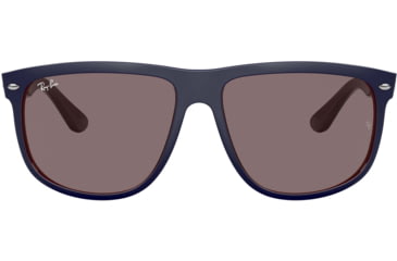 Image of Ray-Ban RB4147 Standard Sunglasses, Violet Lenses, Matte Blue On Brown, 60, RB4147-65697N-60