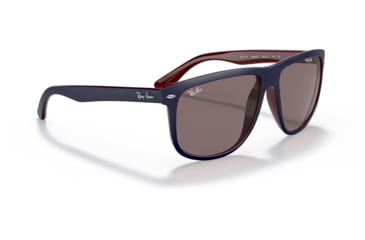 Image of Ray-Ban RB4147 Standard Sunglasses, Violet Lenses, Matte Blue On Brown, 60, RB4147-65697N-60