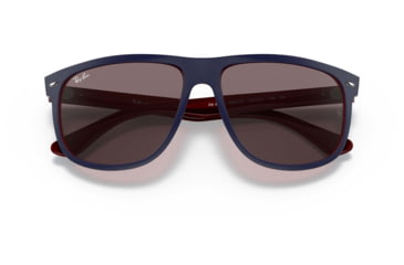 Image of Ray-Ban RB4147 Standard Sunglasses, Violet Lenses, Matte Blue On Brown, 60, RB4147-65697N-60
