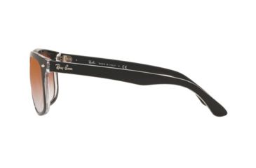 Image of Ray-Ban RB4147 Sunglasses 6039V0-60 - Top Black On Transparent Frame, Clear Gradient Red Mirror Red Lenses