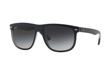Image of Ray-Ban RB4147 Sunglasses 61328G-60 - Top Mat Blue On Grey Trasparen Frame, Grey Gradient Dark Grey Lenses