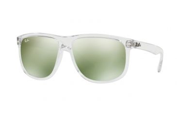 Image of Ray-Ban RB4147 Sunglasses 632530-60 - Trasparent Frame, Green Flash Silver Lenses
