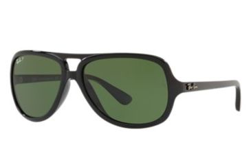 Image of Ray-Ban RB4162 Sunglasses 601/2P-59 - Black Frame, Polar Green Lenses