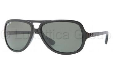 Image of Ray-Ban RB4162 Sunglasses 601/58-5915 - Black Crystal Green Polarized
