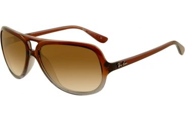 Image of Ray-Ban RB4162 Sunglasses 824/51-5915 - Brown Gradient On Gray Transparent Frame, Crystal Brown Gradient Lenses