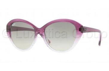 Image of Ray-Ban RB4163 Sunglasses 839/32-5515 - Red Gradient/Transparent Crystal Gray Gradient