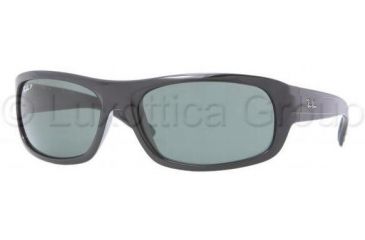 Image of Ray-Ban RB4166 Sunglasses 601/58-6318 - Black Crystal Green Polarized