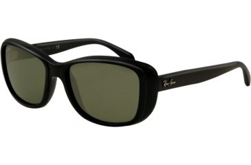 Image of Ray-Ban RB4174 Sunglasses 601-5617 - Shiny Black Frame, Crystal Green Lenses