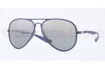 Image of Ray-Ban RB4180 Sunglasses 601588-5913 - Blue Frame, Gray Silver Mirror Gradient Lenses