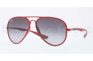 Image of Ray-Ban RB4180 Sunglasses 60188G-5913 - Red Frame, Gradient Grey Lenses