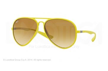Image of Ray-Ban RB4180 Sunglasses 60852L-58 - Metallized Yellow Frame, Yellow Gradient Brown Lenses