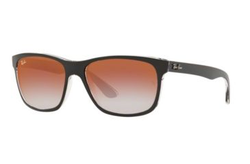 Image of Ray-Ban RB4181 Prescription Sunglasses, 57mm, Top Black On Transparent, RB4181-6039V0-57-SV