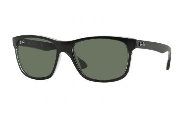 Image of Ray-Ban RB4181 Prescription Sunglasses RB4181-6130-57 - Lens Diameter 57 mm, Frame Color Top Matte Black On Trasp Grey