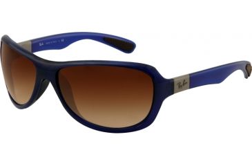 Image of Ray-Ban RB4189 Sunglasses 600513-6416 - Shiny Blue Frame, Brown Gradient Lenses