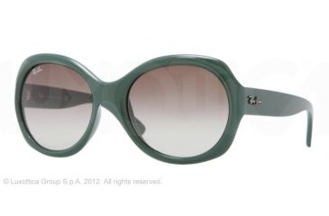 Image of Ray-Ban RB4191 Sunglasses 60098E-5719 - Sage Green Frame, Gradient Green Lenses