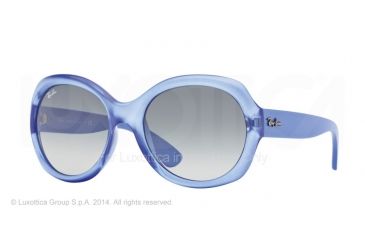 Image of Ray-Ban RB4191 Sunglasses 61068G-57 - Demiglos Trasparent Blue Frame, Gradient Grey Lenses