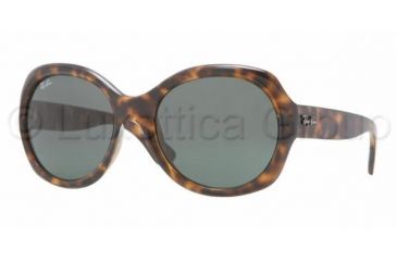 Image of Ray-Ban RB4191 Sunglasses 710/71-5719 - Light Havana Frame, Green Lenses