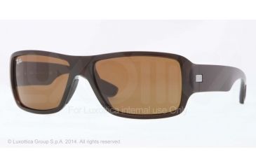 Image of Ray-Ban RB4199 Single Vision Prescription Sunglasses RB4199-714-73-61 - Lens Diameter 61 mm, Frame Color Shiny Brown