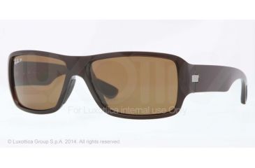 Image of Ray-Ban RB4199 Single Vision Prescription Sunglasses RB4199-714-83-61 - Lens Diameter 61 mm, Frame Color Shiny Brown