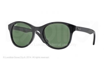 Image of Ray-Ban RB4203 Sunglasses 601-51 - Black Frame, Crystal Green Lenses