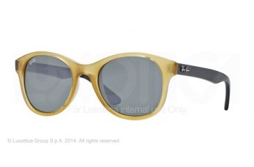 Image of Ray-Ban RB4203 Sunglasses 604340-51 - Opaline Yellow Frame, Green Mirror Silver Lenses