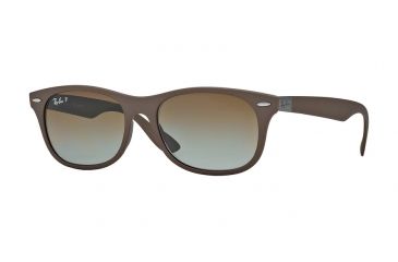 Image of Ray-Ban RB4207 Sunglasses 6033T5-52 - Matte Brown Frame, Grey Gradient Brown Polar Lenses