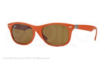 Image of Ray-Ban RB4207 Sunglasses 609773-55 - Matte Orange Frame, Dark Brown Lenses