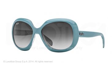 Image of Ray-Ban RB4208 Sunglasses 61048G-55 - Top Green On Trasparent Frame, Grey Gradient Lenses