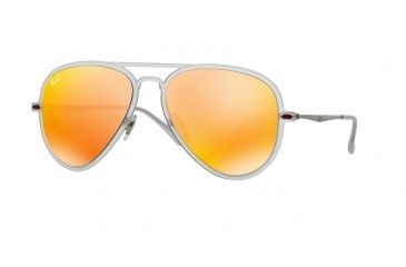 Image of Ray-Ban RB4211 Sunglasses 646/6Q-56 - Matte Trasparent Frame, Brown Mirror Orange Lenses