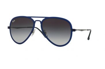 Image of Ray-Ban RB4211 Sunglasses 895/8G-56 - Matte Dark Blue Frame, Gradient Grey Lenses