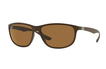 Image of Ray-Ban RB4213 Single Vision Prescription Sunglasses RB4213-612483-61 - Lens Diameter 61 mm, Frame Color Dark Matte Brown