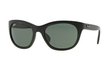Image of Ray-Ban RB4216 Sunglasses 601S71-56 - Matte Black Frame, Green Lenses