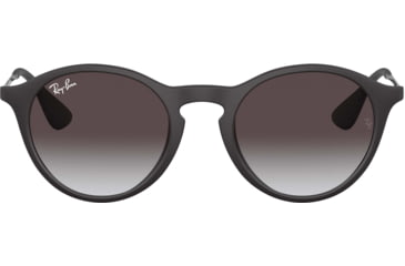 Image of Ray-Ban RB4243 Sunglasses 622/8G-49 - Rubber Black Frame, Grey Gradient Dark Grey Lenses