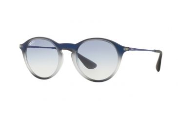 Image of Ray-Ban RB4243 Sunglasses 622519-49 - Blue Shot On Black Frame, Clear Gradient Light Blue Lenses