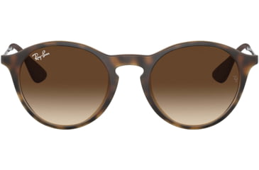 Image of Ray-Ban RB4243 Sunglasses 865/13-49 - Rubber Havana Frame, Brown Gradient Dark Brown Lenses