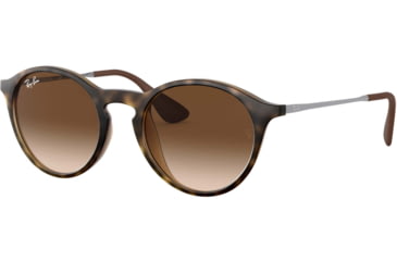 Image of Ray-Ban RB4243 Sunglasses 865/13-49 - Rubber Havana Frame, Brown Gradient Dark Brown Lenses