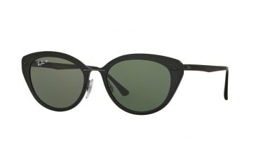 Image of Ray-Ban RB4250 Sunglasses 601S9A-52 - Matte Black Frame, Polar Green Lenses