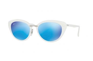 Image of Ray-Ban RB4250 Progressive Prescription Sunglasses RB4250-671-55-52 - Lens Diameter 52 mm, Frame Color Shiny White