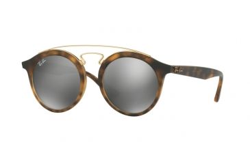 Image of Ray-Ban RB4256F Sunglasses 60926G-47 - Matte Havana Frame, Grey Mirror Silver Lenses
