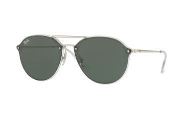 Image of Ray-Ban RB4292N Sunglasses 632571-62 - Trasparent Frame, Dark Green Lenses